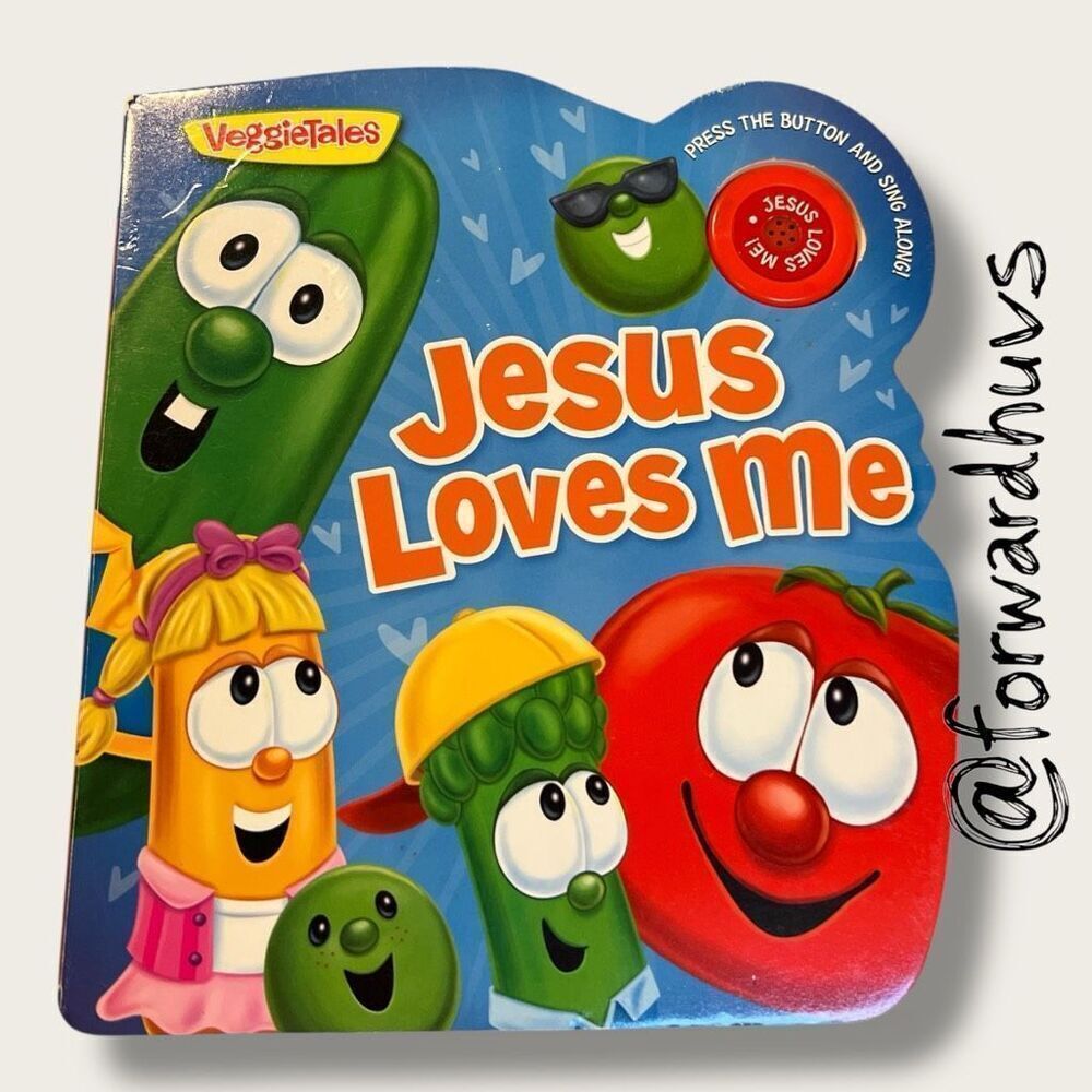 VeggieTales Jesus Loves Me Board Book with Jesus Loves Me Song Sound